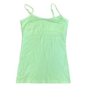 SO Camisole Tank Top Bright Yellow Sleeveless Spaghetti Strap Shelf Bra Sz M